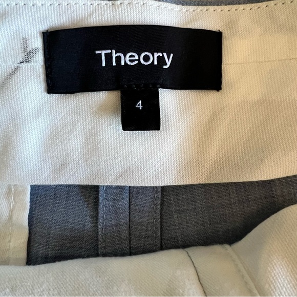 Theory Tailored Trouser in wool mid ride chambray blue size 4 like new condition - Picture 12 of 14